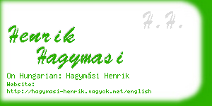henrik hagymasi business card